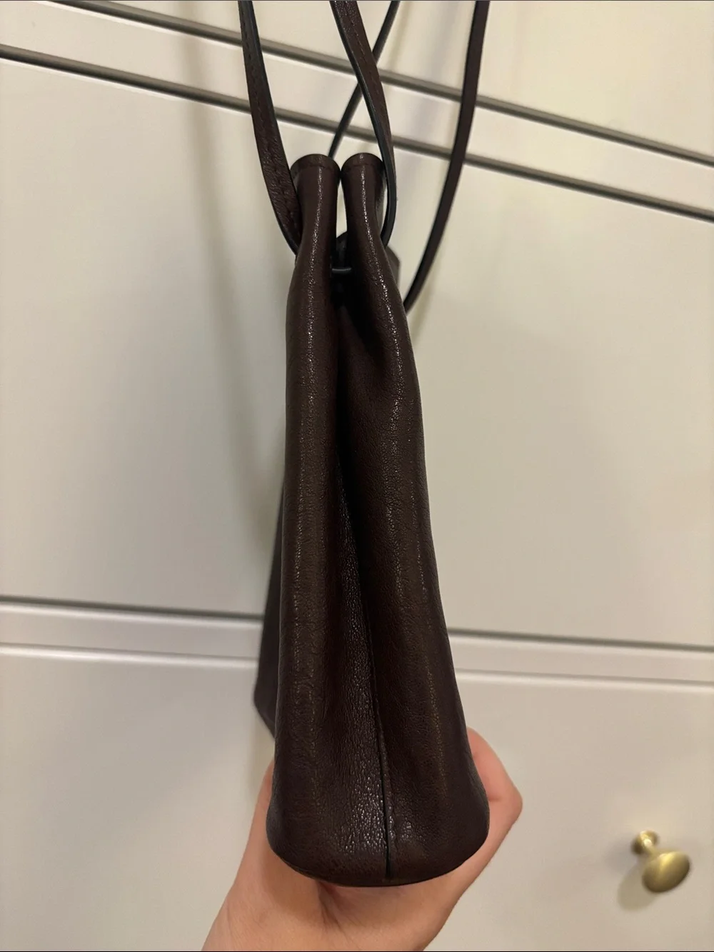 Miu Miu Napa Leather Mini Bag in Dark Brown - Picture 5 of 11